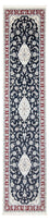 Løber Persisk tæppe - Nain - Premium - 353 x 85 cm - mørkeblå