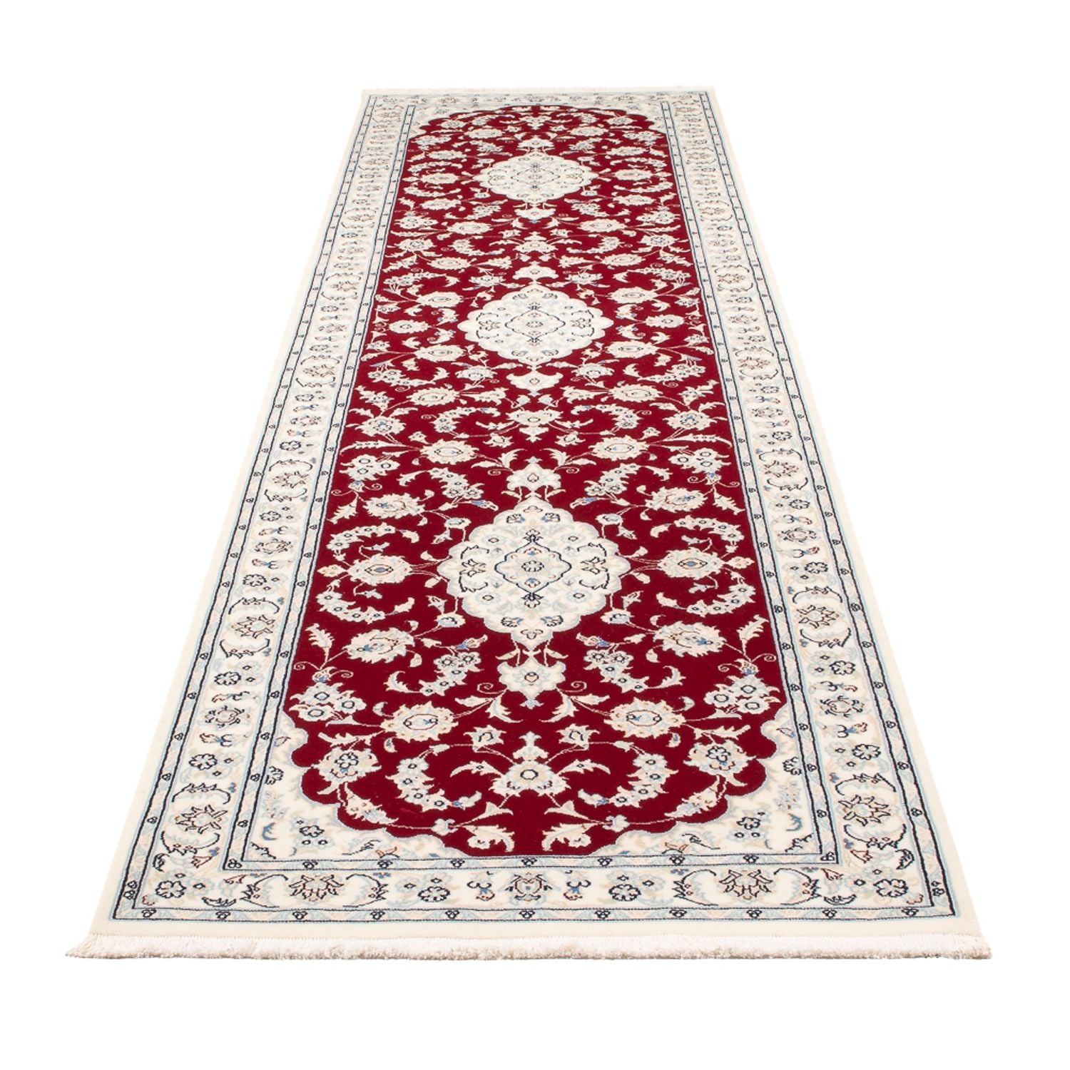 Løber Persisk tæppe - Nain - Premium - 347 x 87 cm - rød