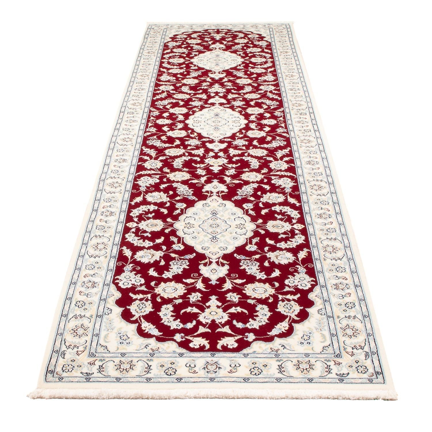 Løber Persisk tæppe - Nain - Premium - 350 x 85 cm - rød