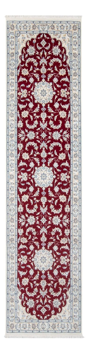 Løber Persisk tæppe - Nain - Premium - 304 x 82 cm - rød