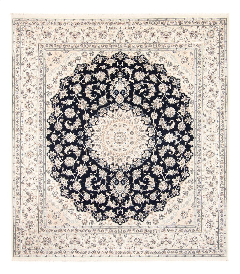 Persisk tæppe - Nain - 263 x 225 cm - mørkeblå