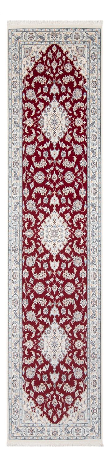 Løber Persisk tæppe - Nain - Premium - 311 x 82 cm - rød