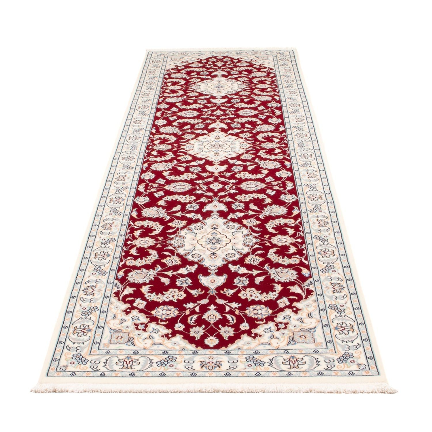 Løber Persisk tæppe - Nain - Premium - 311 x 82 cm - rød