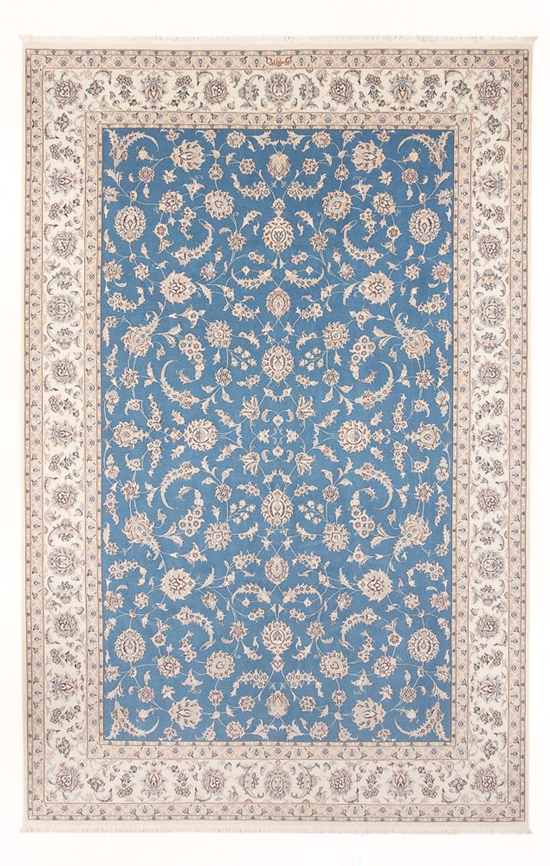 Persisk tæppe - Nain - Premium - 297 x 196 cm - lyseblå