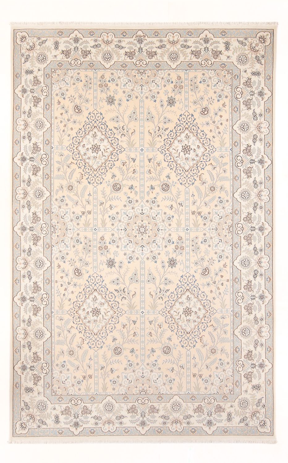 Persisk tæppe - Nain - Premium - 297 x 198 cm - creme