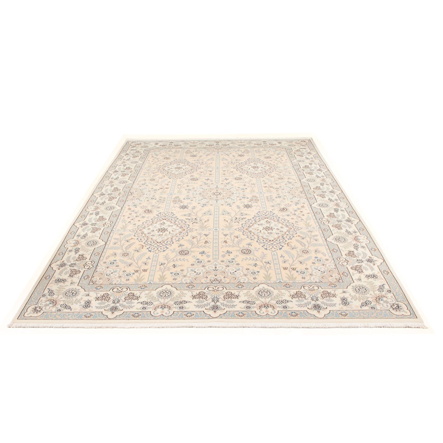 Persisk tæppe - Nain - Premium - 297 x 198 cm - creme