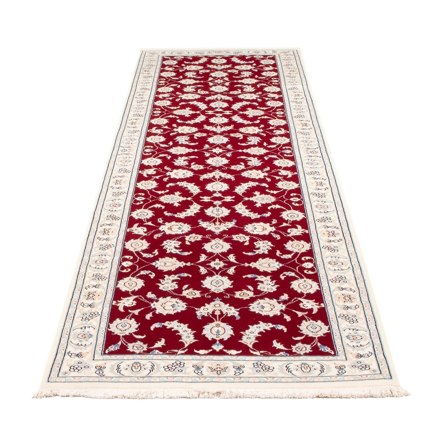 Løber Persisk tæppe - Nain - Premium - 297 x 82 cm - rød