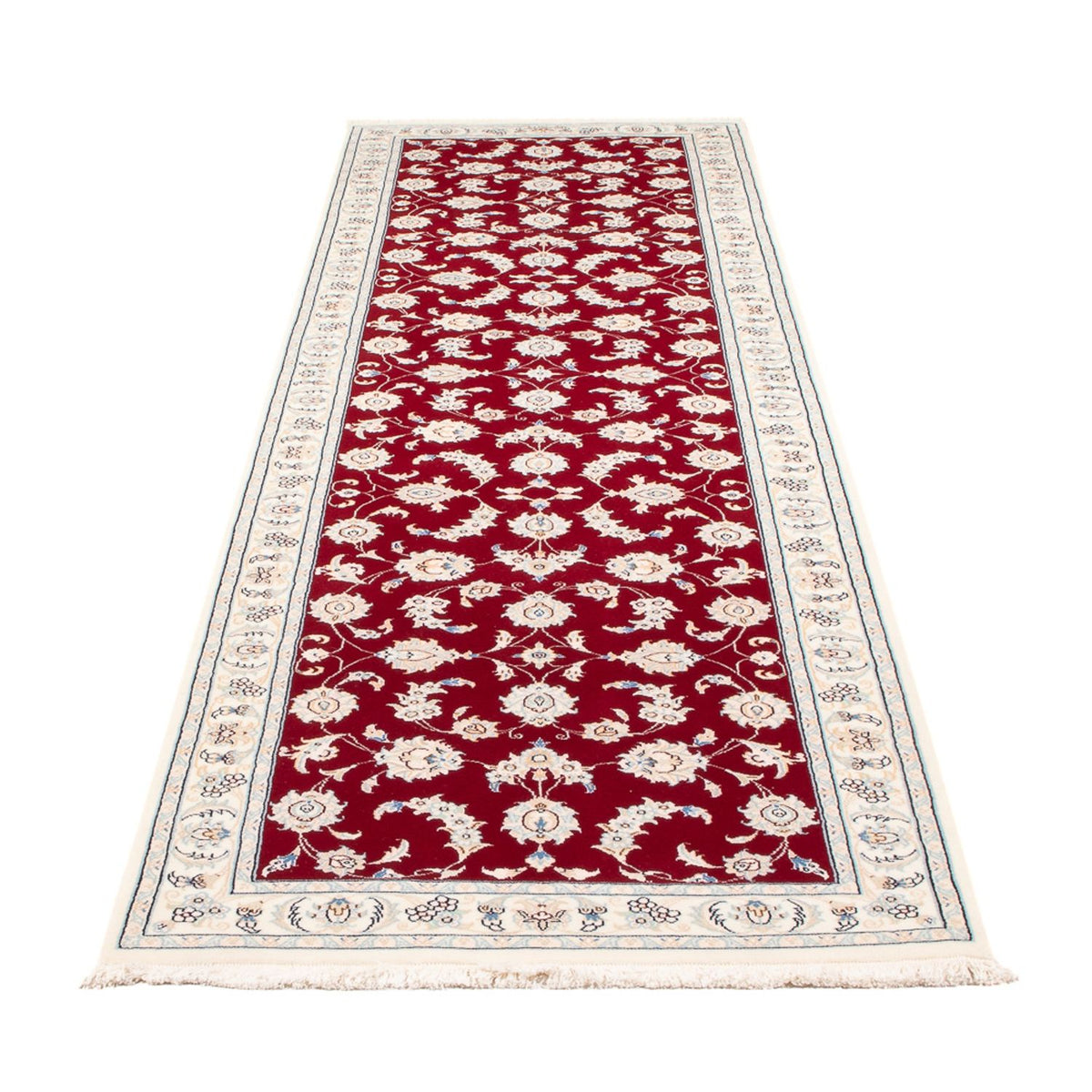 Løber Persisk tæppe - Nain - Premium - 297 x 82 cm - rød
