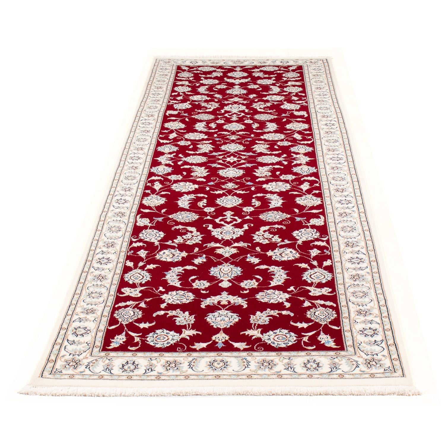 Løber Persisk tæppe - Nain - Premium - 298 x 80 cm - rød