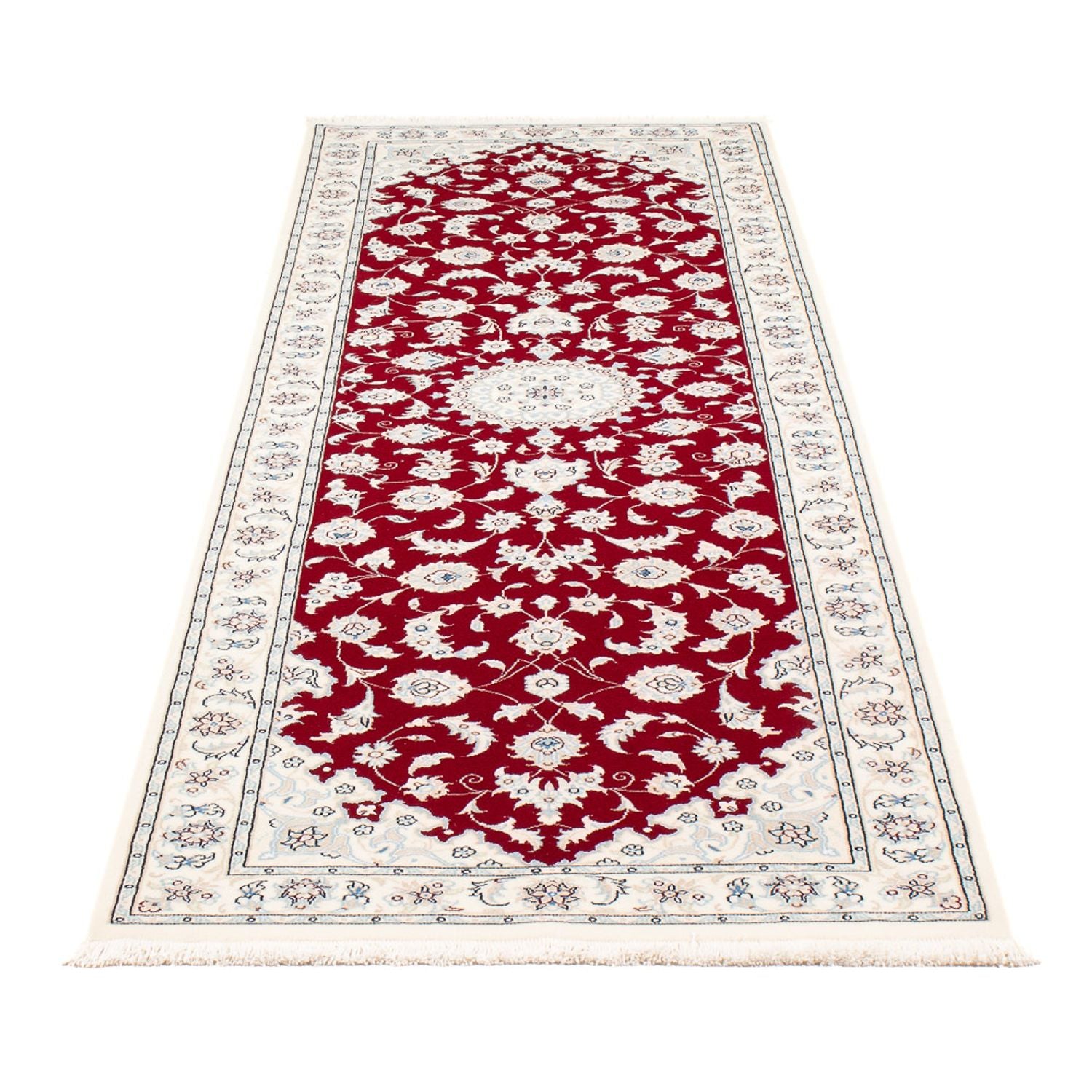 Løber Persisk tæppe - Nain - Premium - 250 x 78 cm - rød