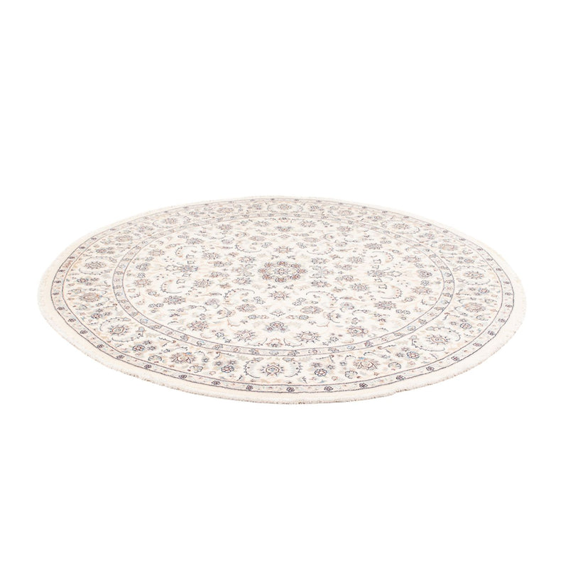 Persisk tæppe - Nain rundt  - 200 x 200 cm - creme