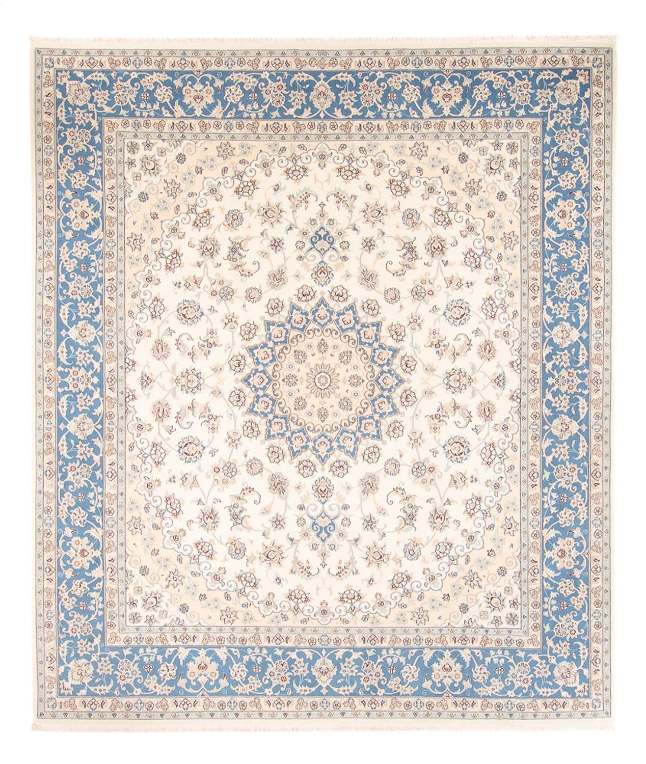 Persisk tæppe - Nain - 265 x 227 cm - creme