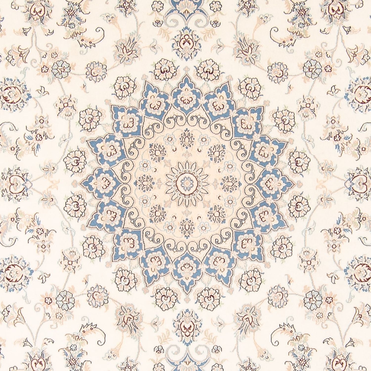Persisk tæppe - Nain - 265 x 227 cm - creme