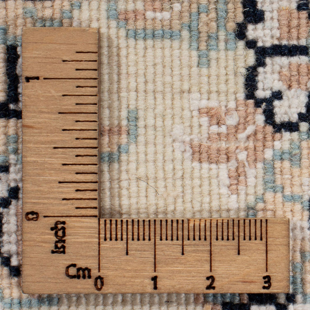 Persisk tæppe - Nain - 260 x 245 cm - mørkeblå