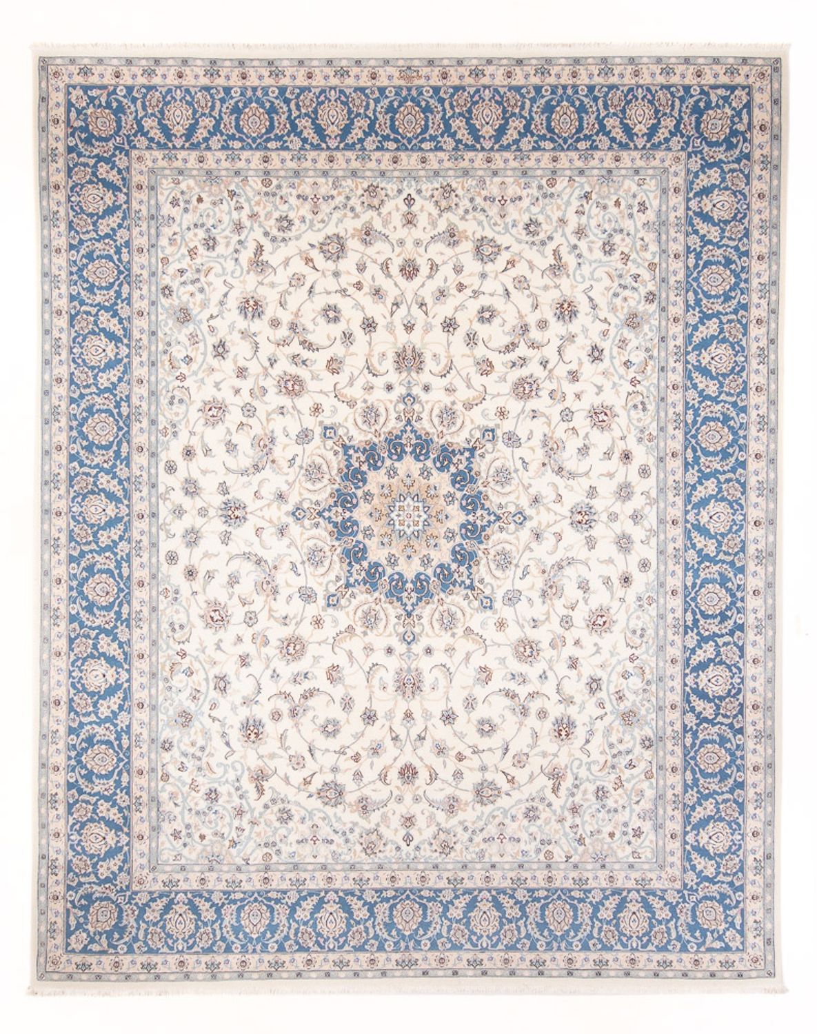 Persisk tæppe - Nain - Premium - 297 x 246 cm - creme