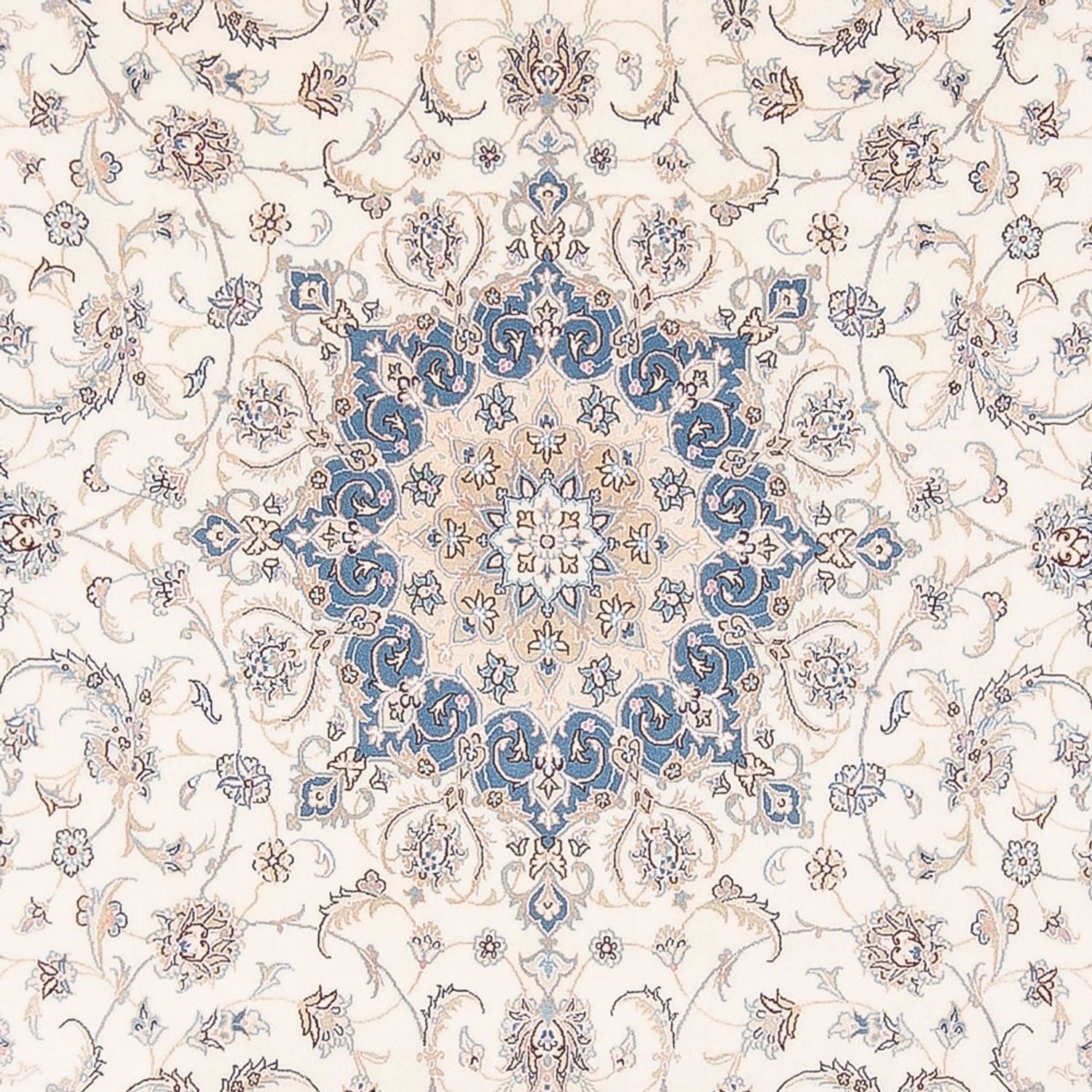 Persisk tæppe - Nain - Premium - 297 x 246 cm - creme