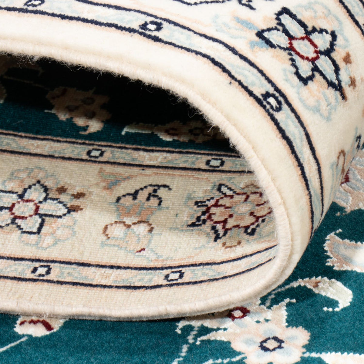 Løber Persisk tæppe - Nain - Royal - 200 x 81 cm - grøn