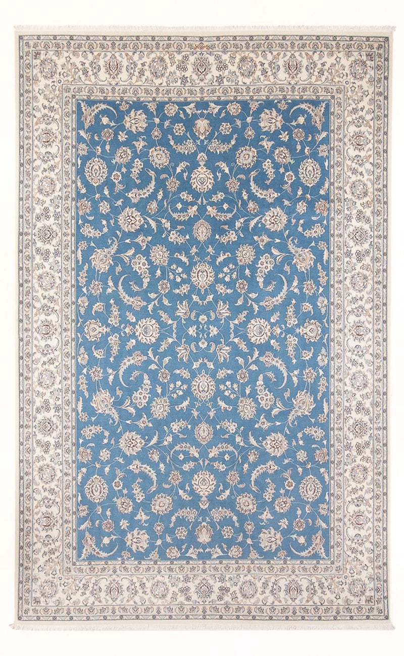 Persisk tæppe - Nain - Premium - 302 x 200 cm - lyseblå