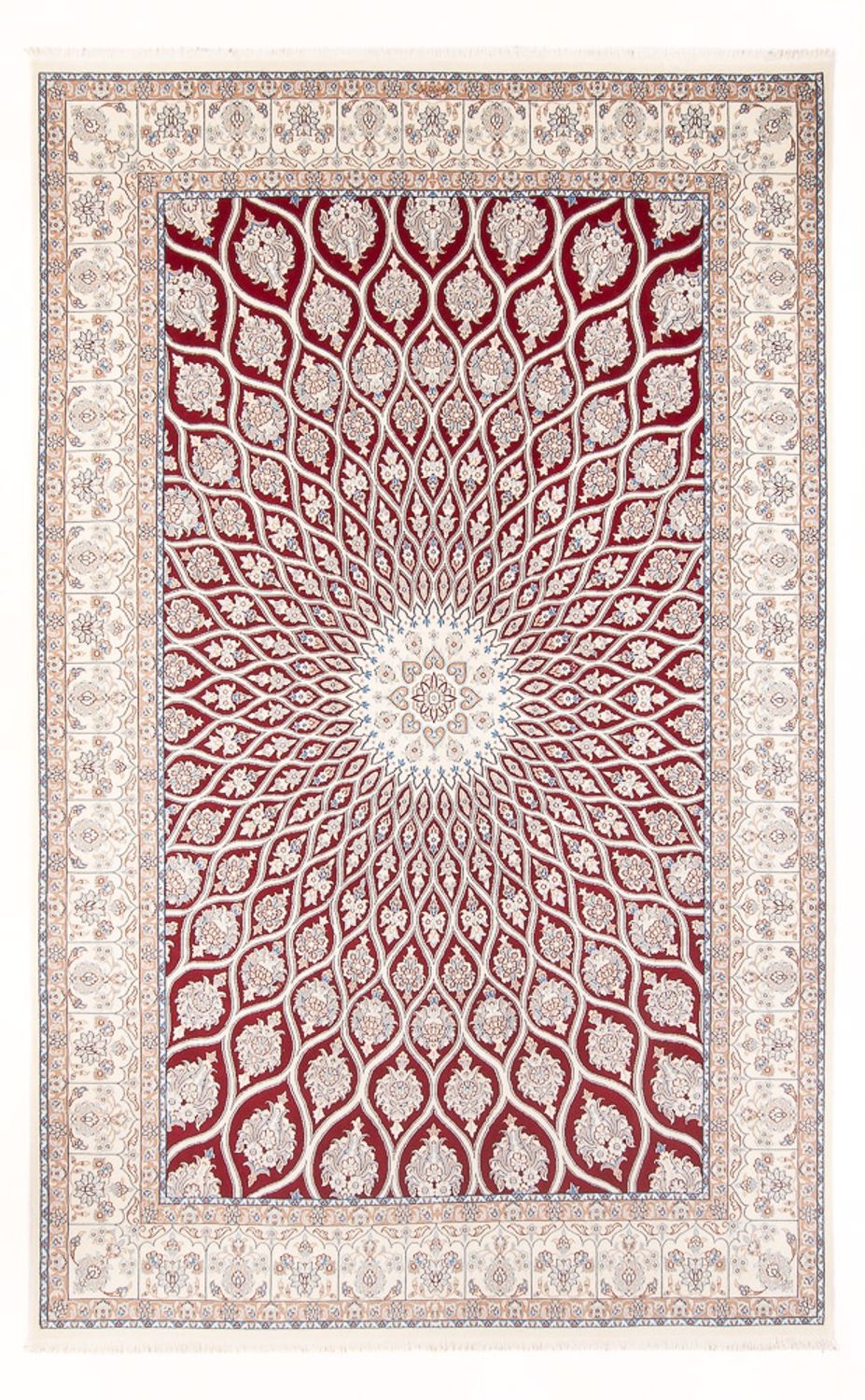 Persisk tæppe - Nain - Premium - 297 x 196 cm - rød