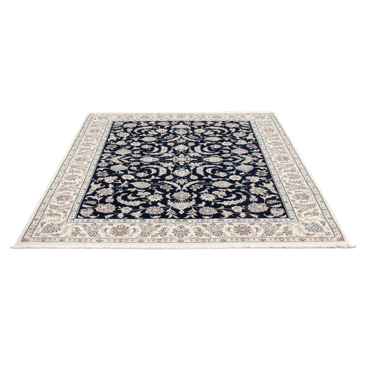 Persisk tæppe - Nain - Premium - 200 x 149 cm - mørkeblå