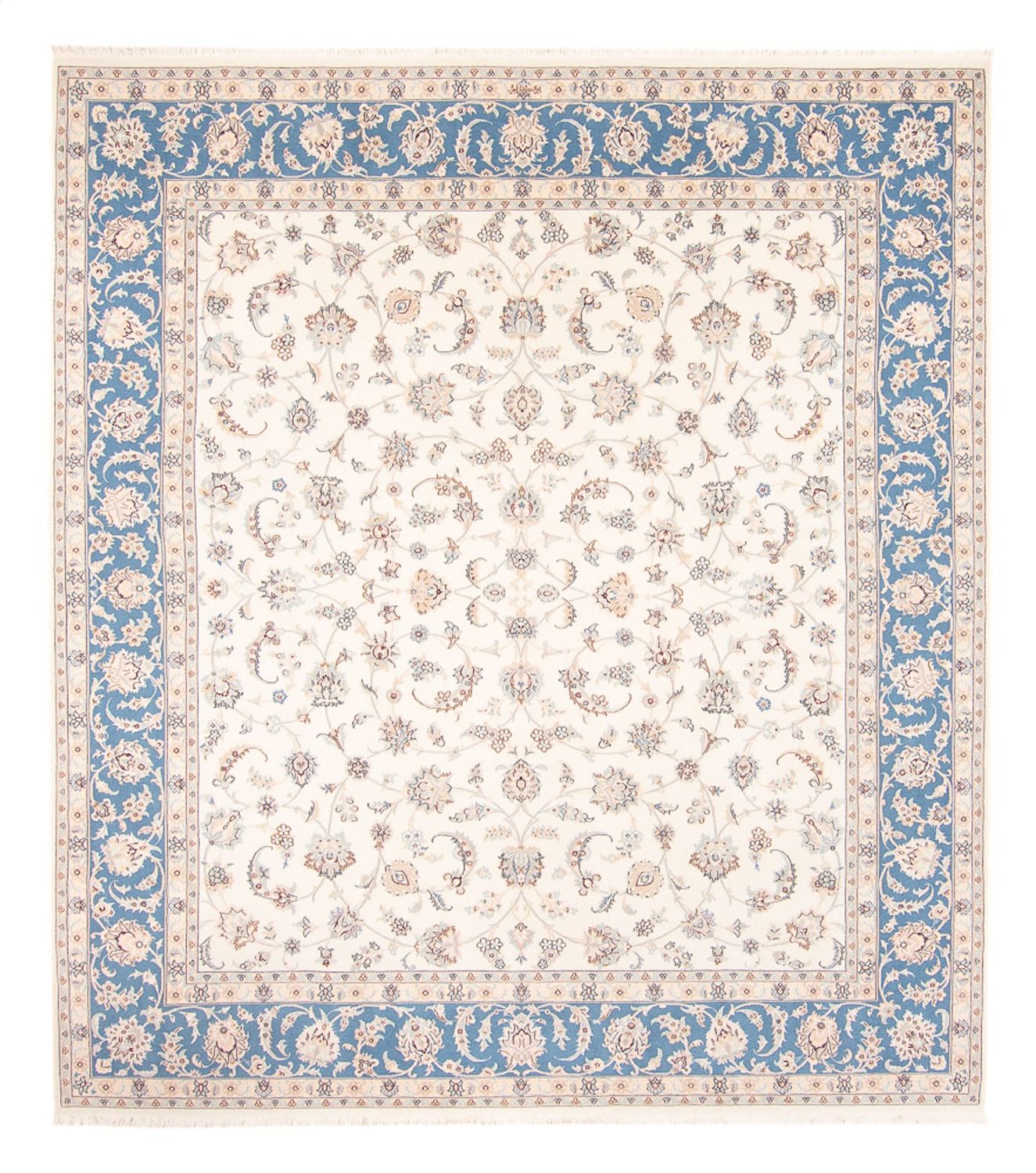Persisk tæppe - Nain - 259 x 228 cm - creme