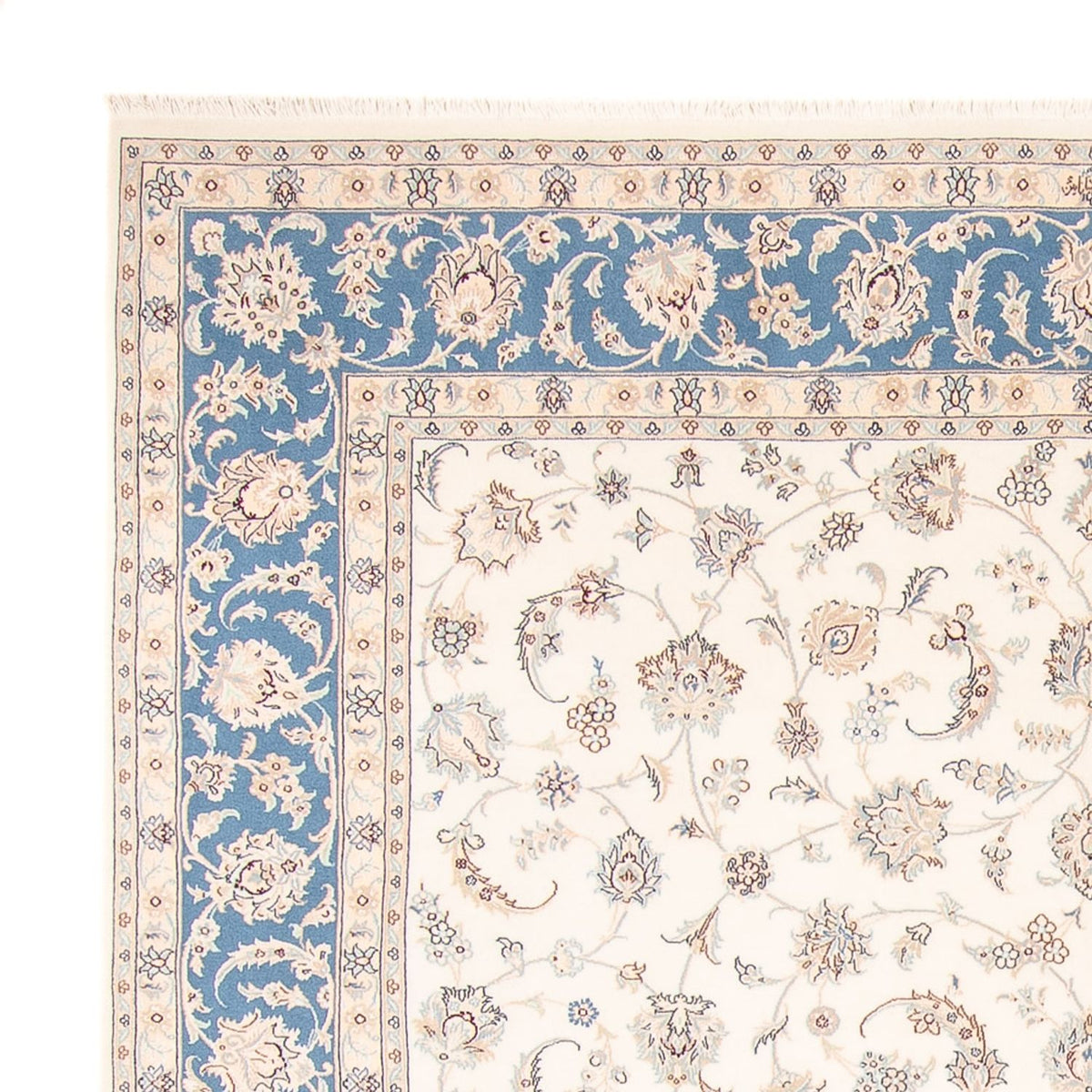 Persisk tæppe - Nain - 259 x 228 cm - creme