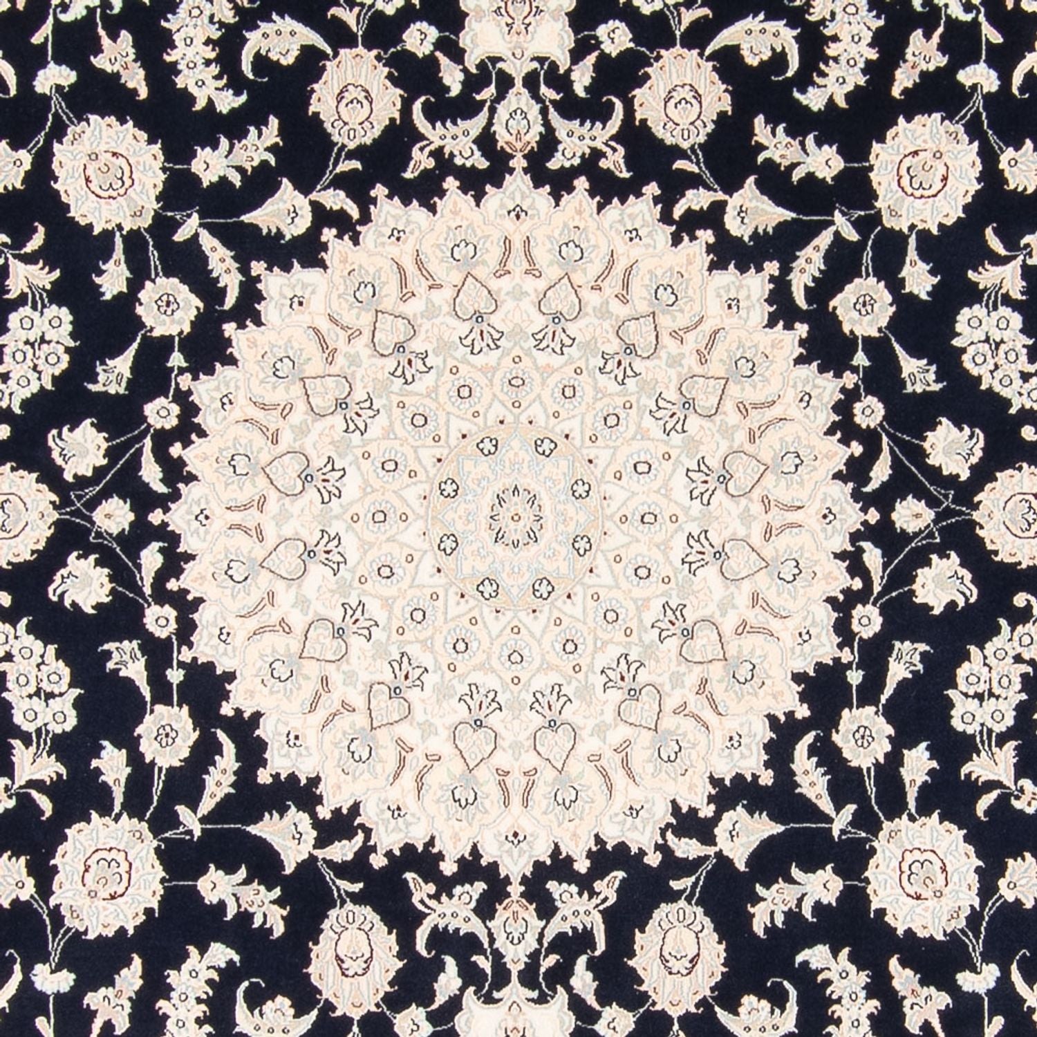 Persisk tæppe - Nain - 268 x 245 cm - mørkeblå