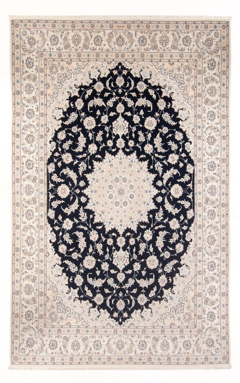 Persisk tæppe - Nain - Premium - 340 x 246 cm - mørkeblå