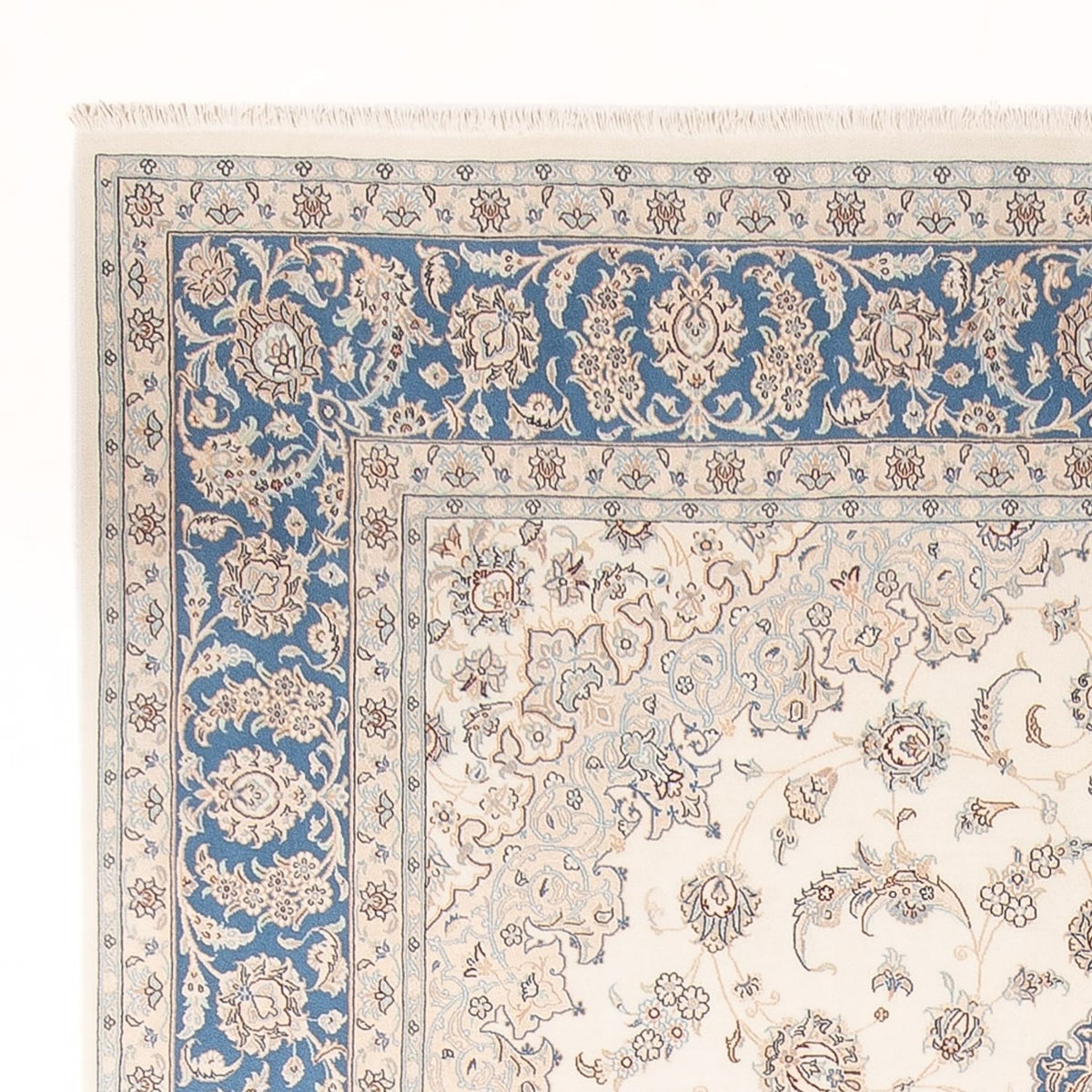 Persisk tæppe - Nain - Premium - 345 x 247 cm - creme