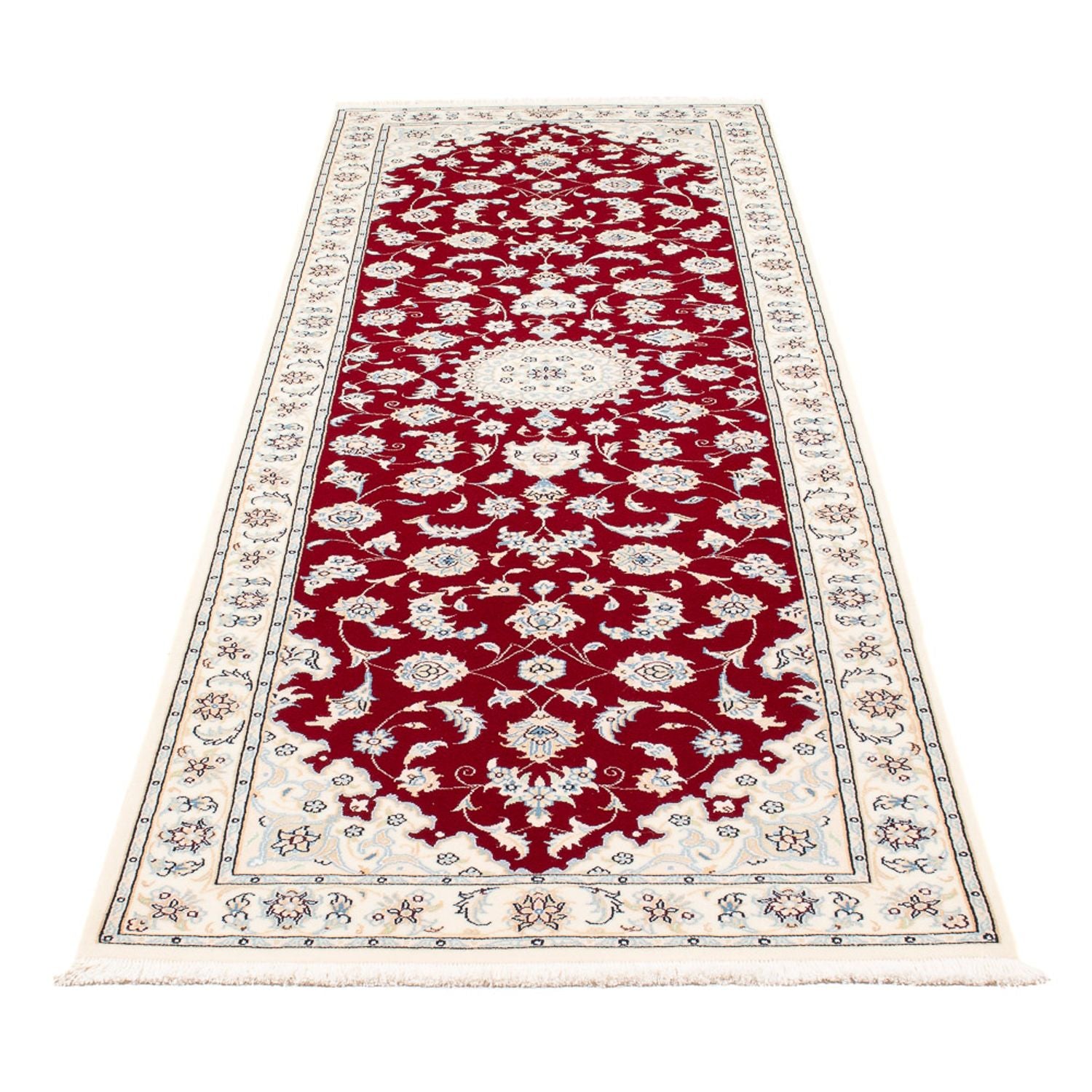 Løber Persisk tæppe - Nain - Premium - 254 x 82 cm - rød