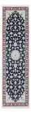 Løber Persisk tæppe - Nain - Premium - 259 x 80 cm - mørkeblå