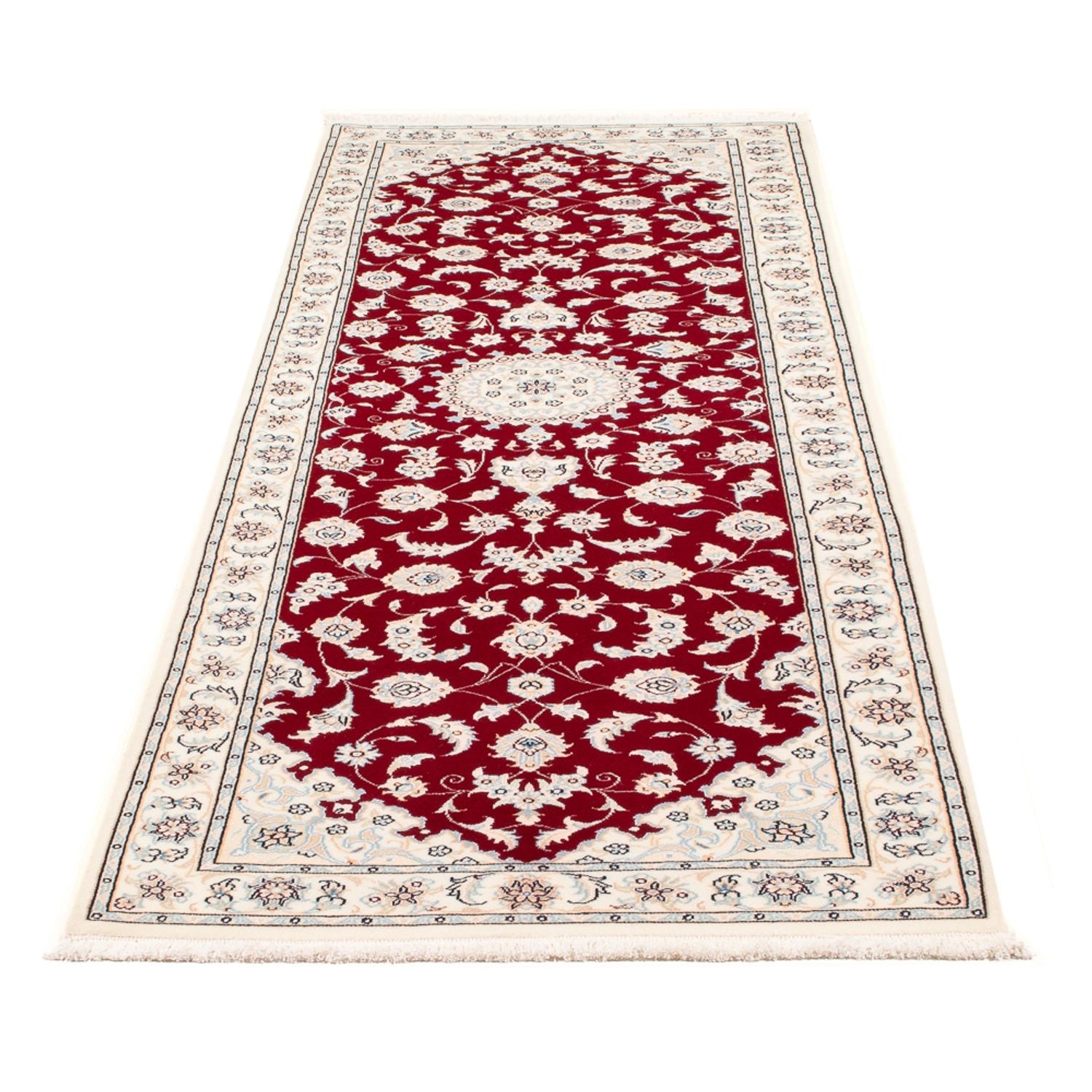 Løber Persisk tæppe - Nain - Premium - 248 x 81 cm - rød