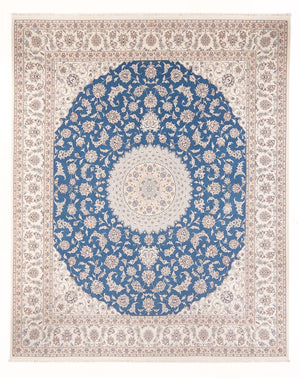 Persisk tæppe - Nain - Premium - 296 x 248 cm - lyseblå