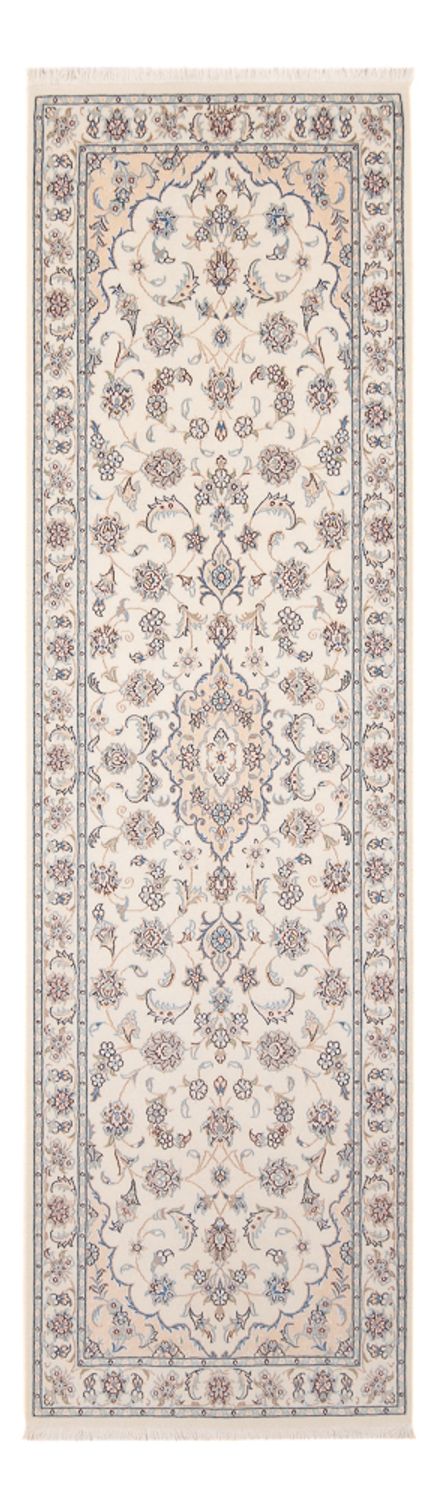 Løber Persisk tæppe - Nain - Premium - 253 x 82 cm - creme