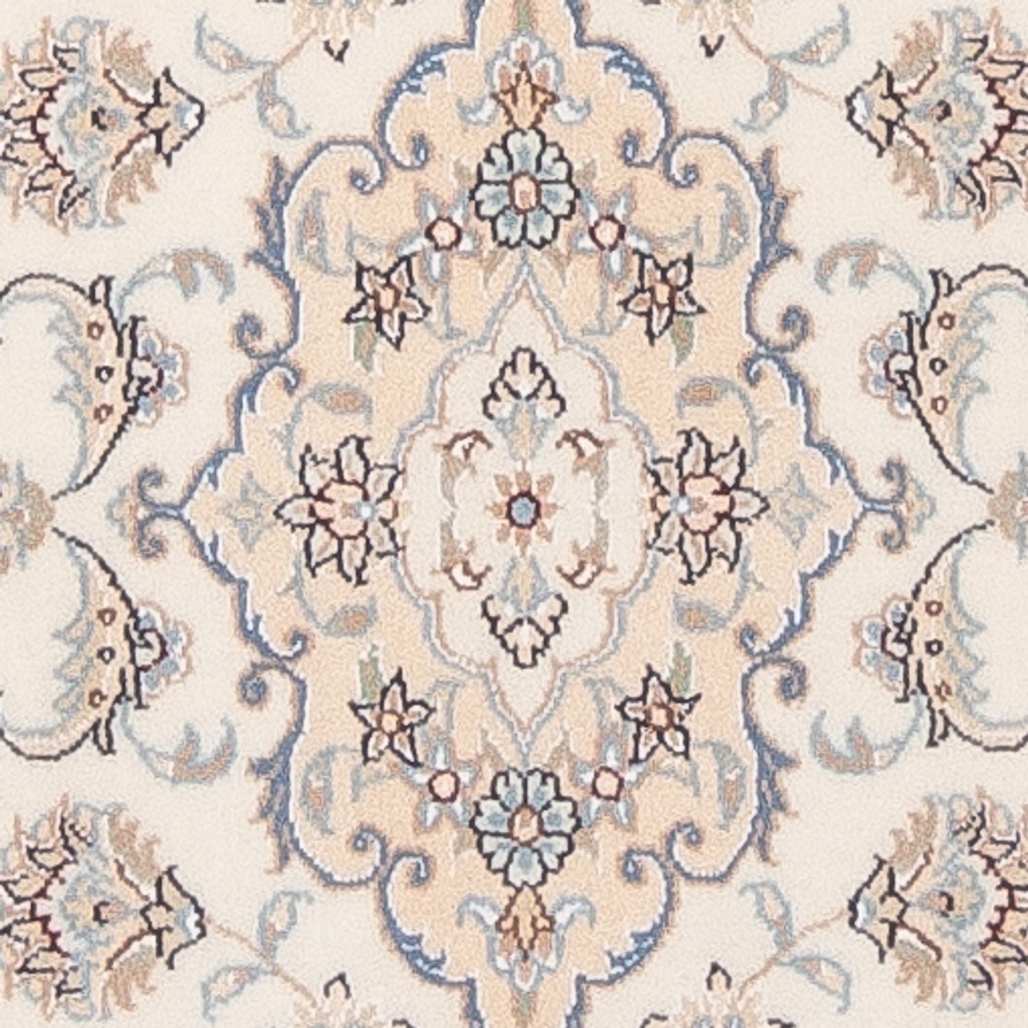 Løber Persisk tæppe - Nain - Premium - 253 x 82 cm - creme