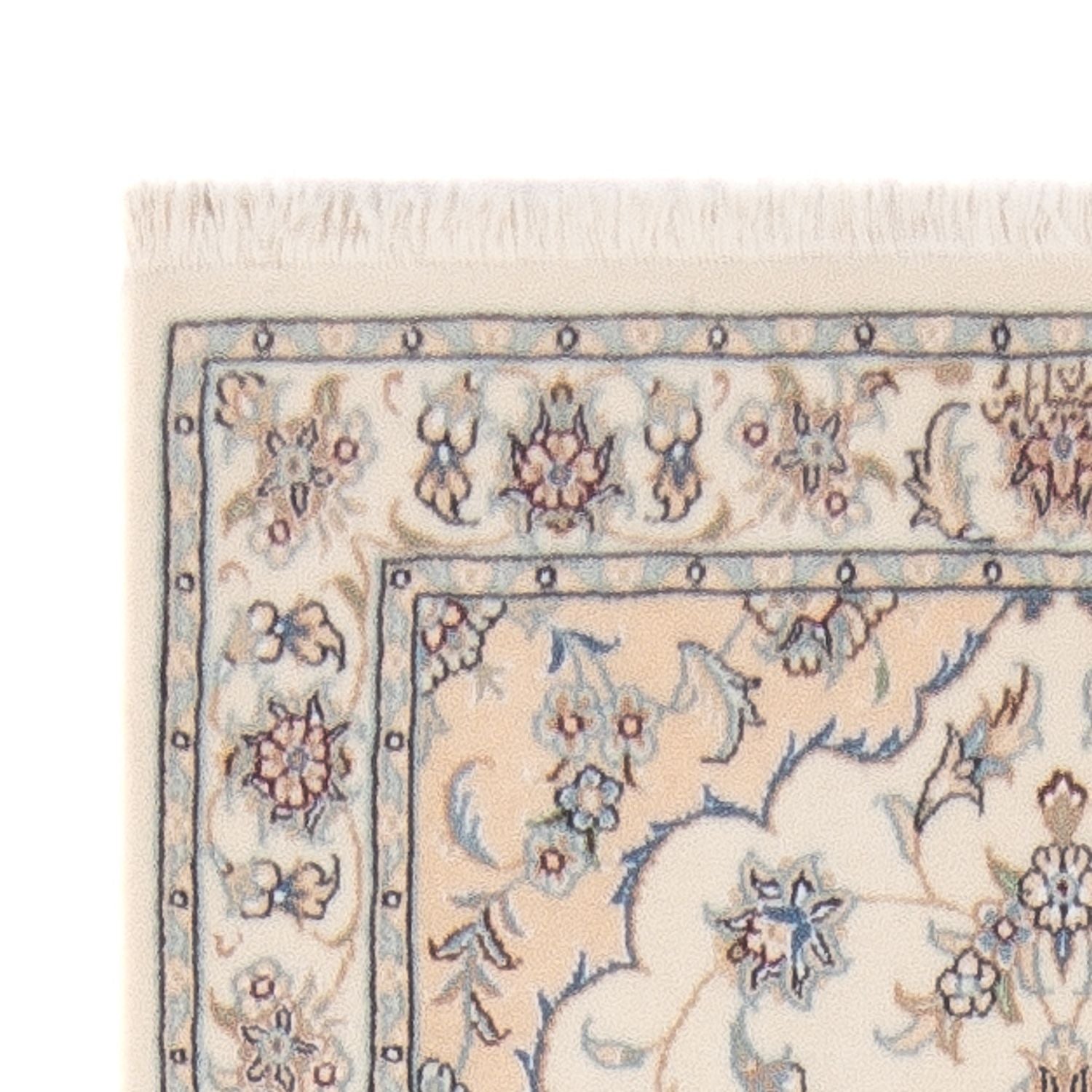 Løber Persisk tæppe - Nain - Premium - 253 x 82 cm - creme