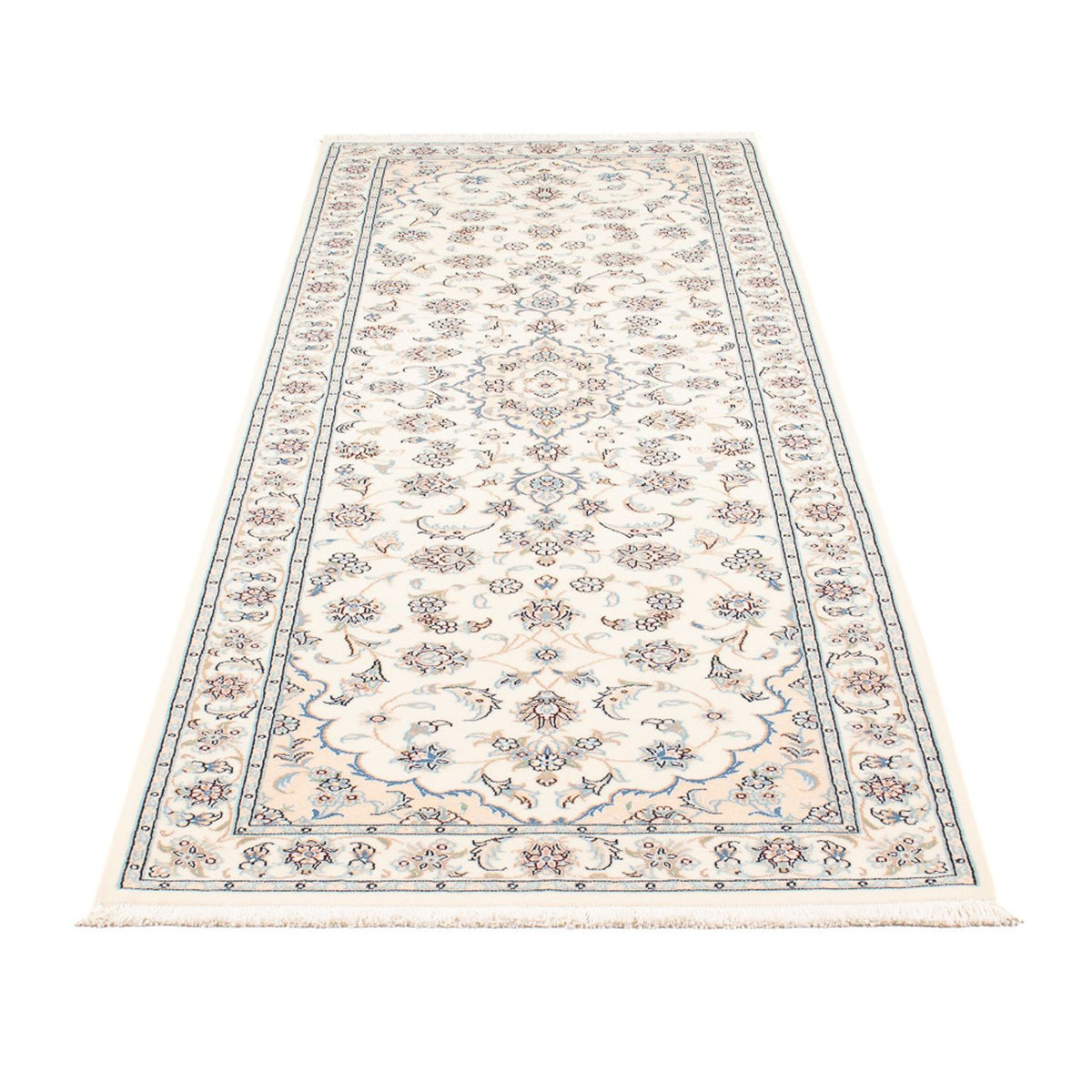 Løber Persisk tæppe - Nain - Premium - 253 x 82 cm - creme