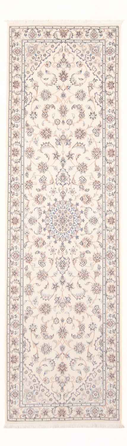 Løber Persisk tæppe - Nain - Premium - 252 x 82 cm - creme