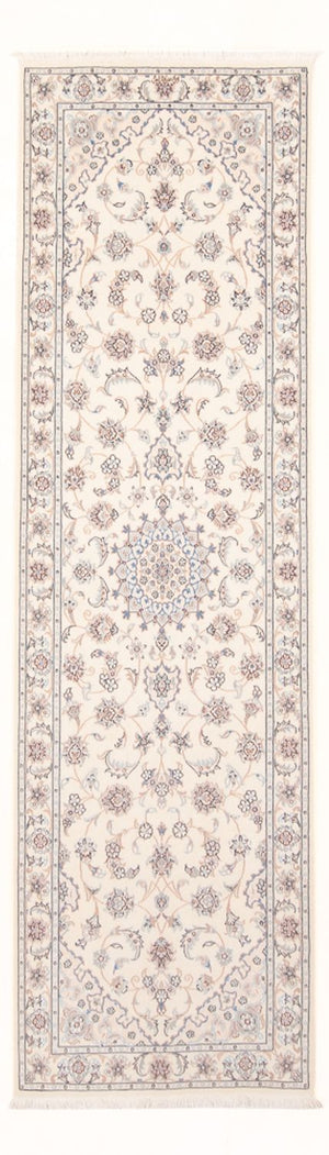 Løber Persisk tæppe - Nain - Premium - 252 x 82 cm - creme