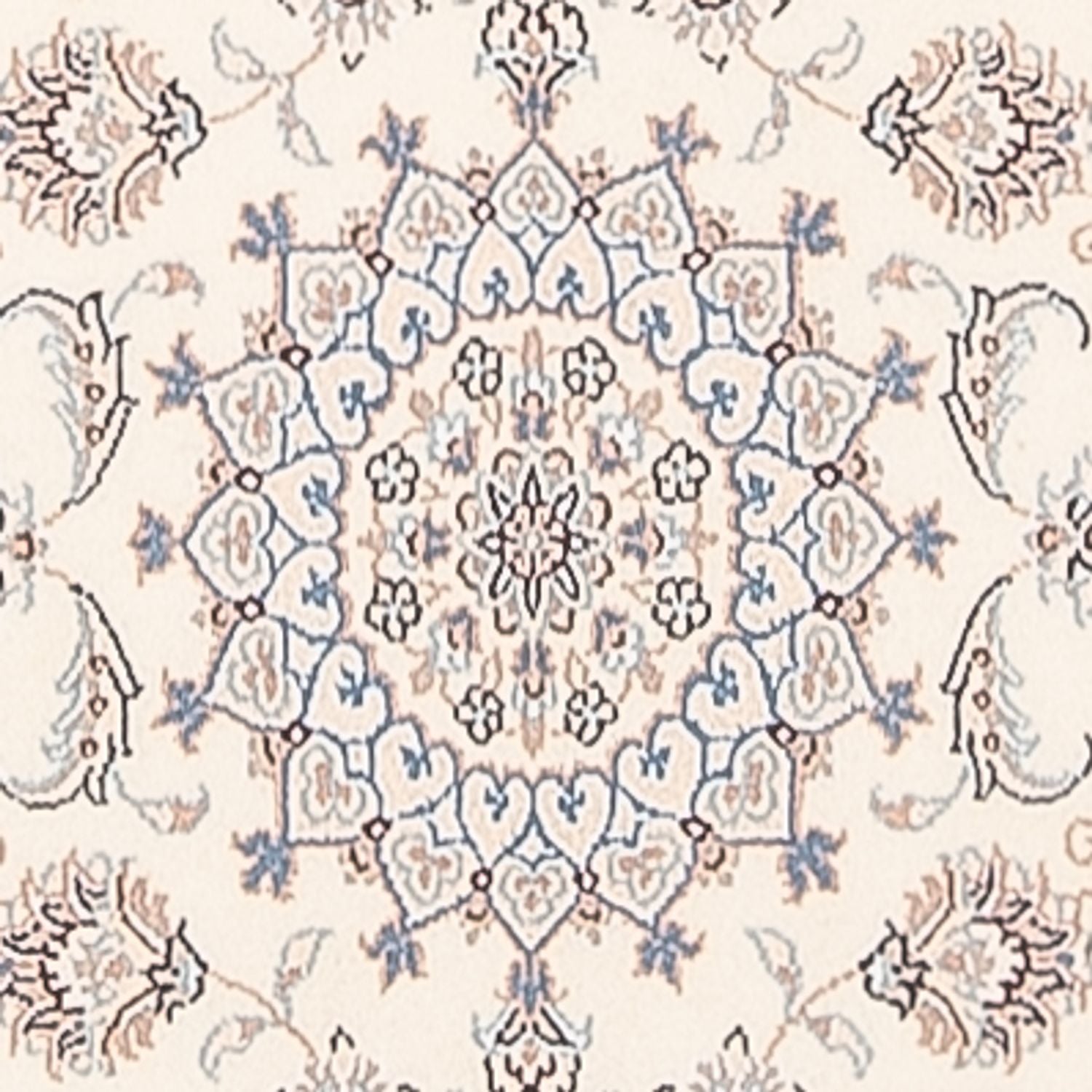 Løber Persisk tæppe - Nain - Premium - 252 x 82 cm - creme
