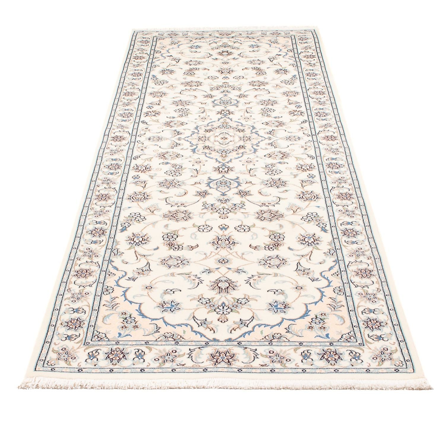 Løber Persisk tæppe - Nain - Premium - 261 x 82 cm - creme