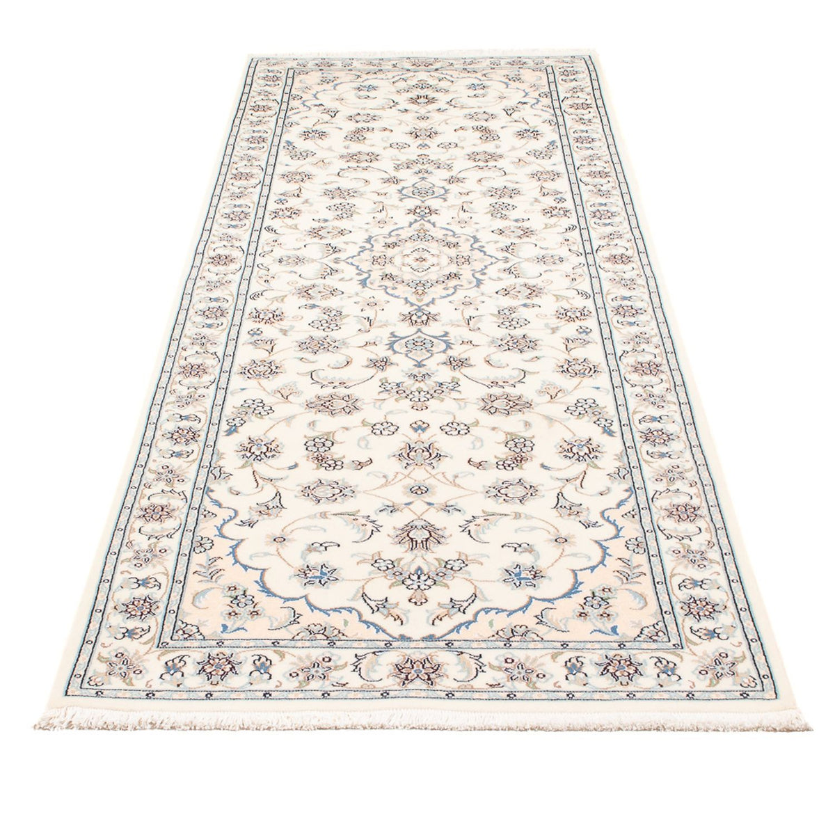 Løber Persisk tæppe - Nain - Premium - 261 x 82 cm - creme