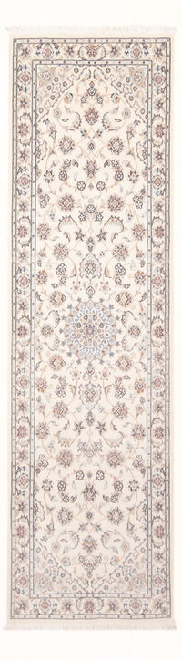 Løber Persisk tæppe - Nain - Premium - 249 x 82 cm - creme