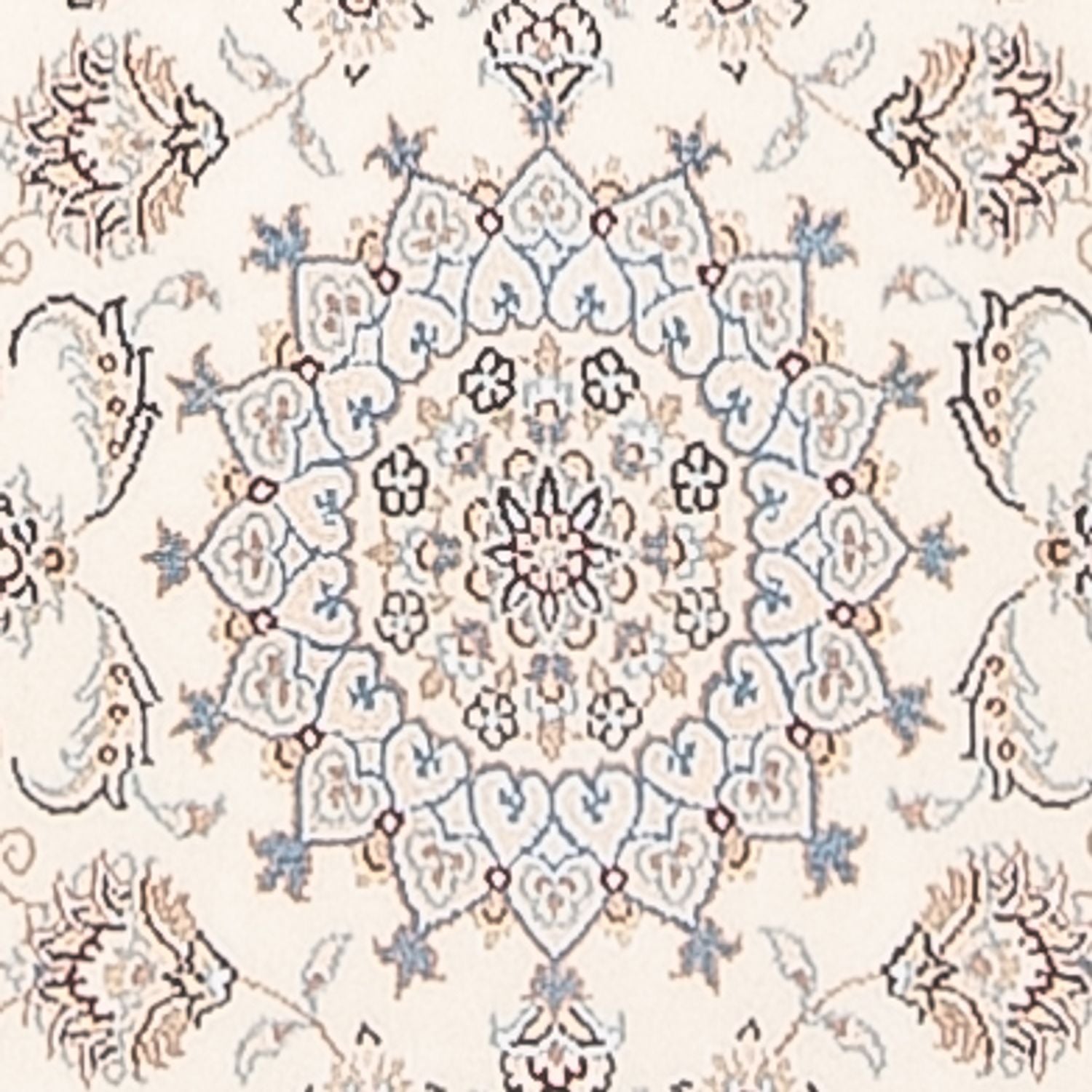 Løber Persisk tæppe - Nain - Premium - 249 x 82 cm - creme