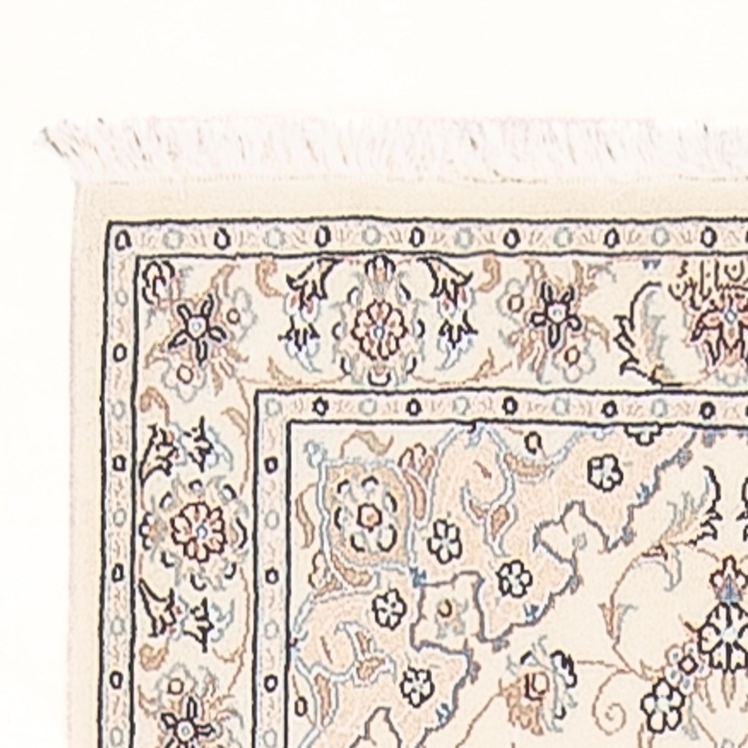 Løber Persisk tæppe - Nain - Premium - 249 x 82 cm - creme