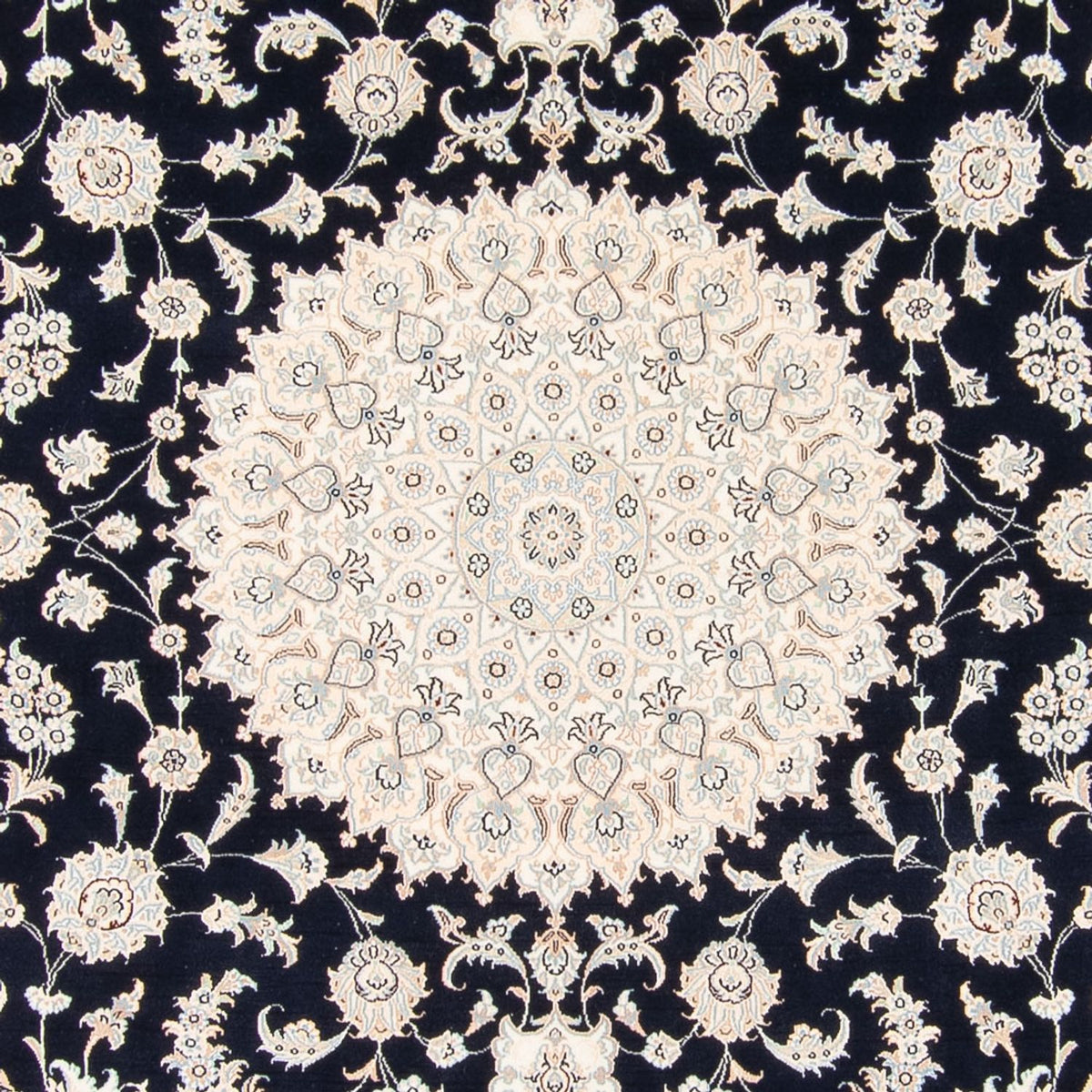 Persisk tæppe - Nain firkantet  - 259 x 247 cm - mørkeblå