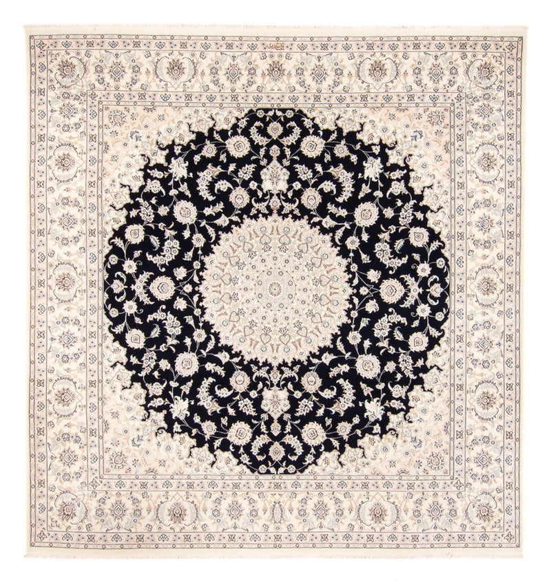 Persisk tæppe - Nain - 261 x 252 cm - mørkeblå
