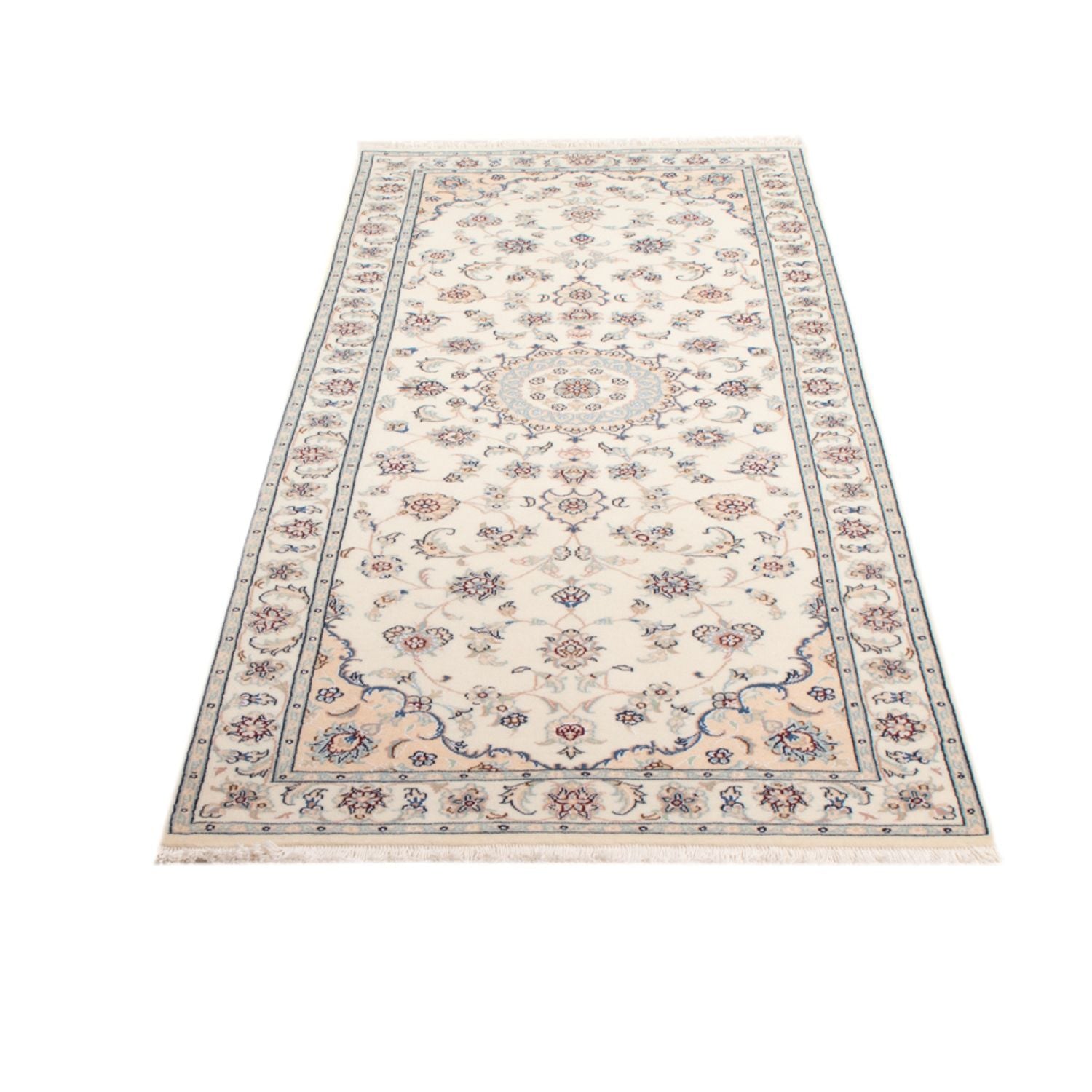 Løber Persisk tæppe - Nain - Royal - 210 x 80 cm - creme