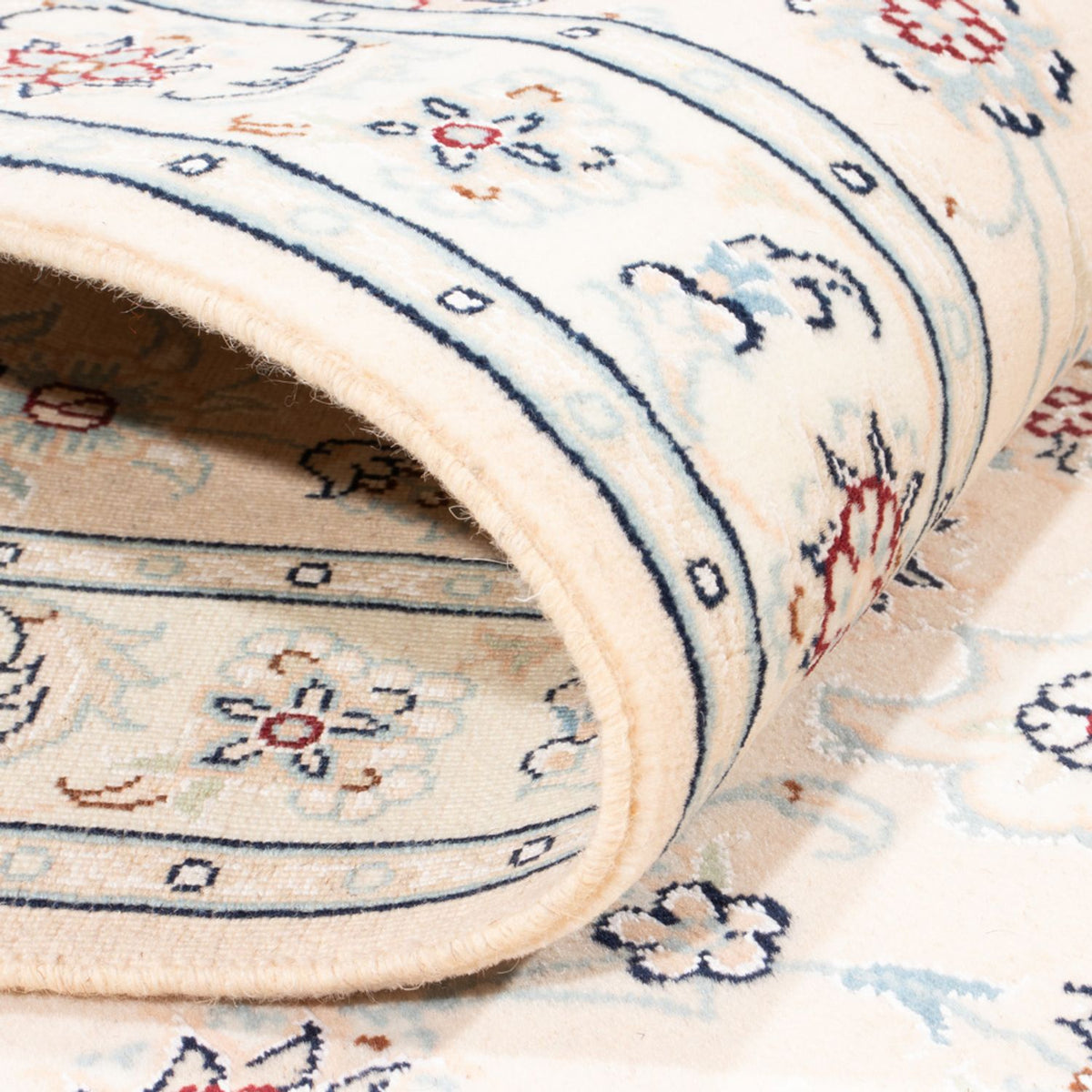 Løber Persisk tæppe - Nain - Royal - 197 x 82 cm - creme