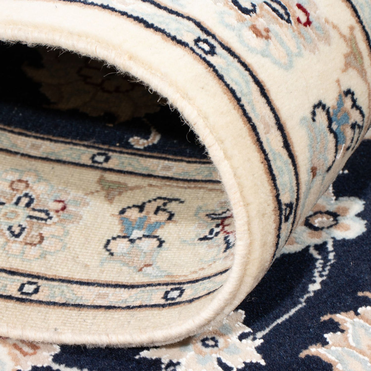 Løber Persisk tæppe - Nain - Royal - 205 x 78 cm - mørkeblå